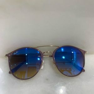 Ray Ban Steel Sunglasses rose with blue lenses